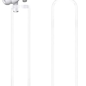 JNSA [Never Lose Your Air Pods Pro] Anti Slip Set , Sport Ear Hook Compatible with Air Pods Pro + Air Pods Pro Earbuds Ear Hooks Cover + Strap Compatible with Air Pods Pro [3in1] (White)