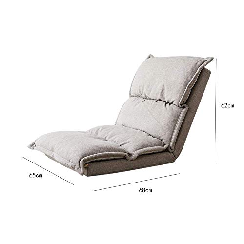 GYDJBD Lazy Sofa,Microfiber Folding Floor Lounge Sofa Chair Lounging,65cmx68cmx62cm Gray