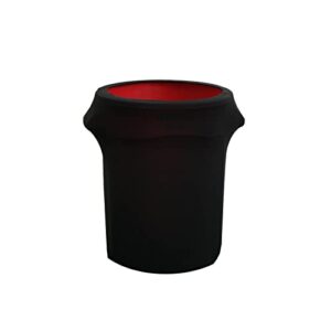 Efavormart New 24-40 Gallons Commercial Grade Black Stretch Spandex Round Waste Trash Bin Container Cover