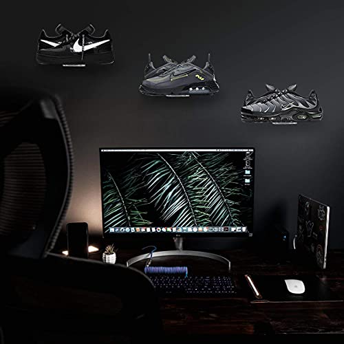 Floating Shoe Shelf For Wall - 6 Shoe Display Shelf for Wall, Floating Shoe Display Shelf for Sneakers, Shoe Shelf Wall Mount for Bedroom - Shoe Shelf Wall Mounted, Shoe Wall Shelf Display for Sneaker