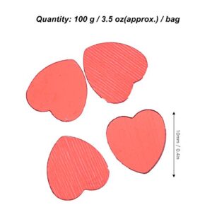 Jeanoko Sprinkle Sequins 3000Pcs Confetti Heart‑Shaped for Gift Packaging Party Supplies Card Making Dinner Table(red)