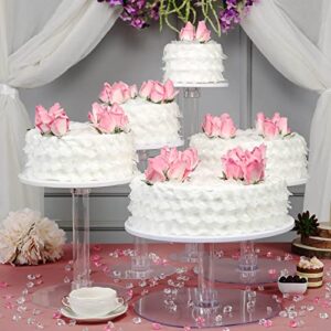 efavormart lovely 5 tier acrylic crystal glass clear cake dessert decorating stand for birthday party wedding