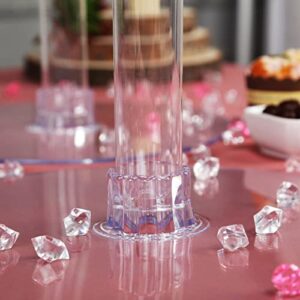 Efavormart Lovely 5 Tier Acrylic Crystal Glass Clear Cake Dessert Decorating Stand for Birthday Party Wedding