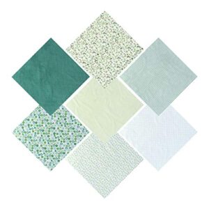 valiclud 7pcs st patricks day cotton fabric bundle irish shamrock squares quilting patchwork diy st patricks day crafts scrapbooking