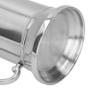 Stainless Steel Beer Mug With Handle Silver Cocktail Glass Goblet Cups For Bar Hotel Supplies(450ml)