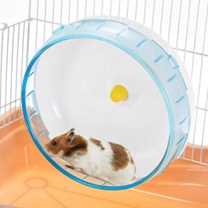 gutongyuan 5.5inch small pets guinea pig hamster wheel running sports round wheel hamster cage accessories gerbil exercise wheel for animal pet toy (blue)