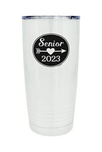 thiswear class of 2023 mug senior 2023 20oz stainless steel insulated travel mug with lid white