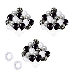 black agate pearl white metallic silver black latex balloons party set(50pcs) birthday wedding baby shower party decorations