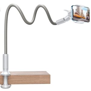 andobil Gooseneck Phone Holder for Bed & Desk [40in Flexible & Sturdy Arm] 360 Adjustable Clamp Clip, Overhead Mount Stand Bedside Phone Holder for iPhone 14 13 Pro Max 12 11 Samsung S23 S22 S21 etc