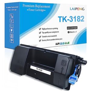 laipeng compatible toner cartridge tk-3182 tk3182 tk 3182 1t02t70us0 black 21000 page yield for kyocera m3655idn p3055dn laser printers