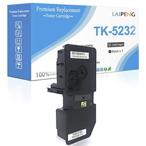 laipeng compatible toner cartridge for kyocera tk5232 tk 5232 tk-5232 black 2600 pages for kyocera ecosys p5021cdn p5021cdw m5521cdn m5521cdw laser printers