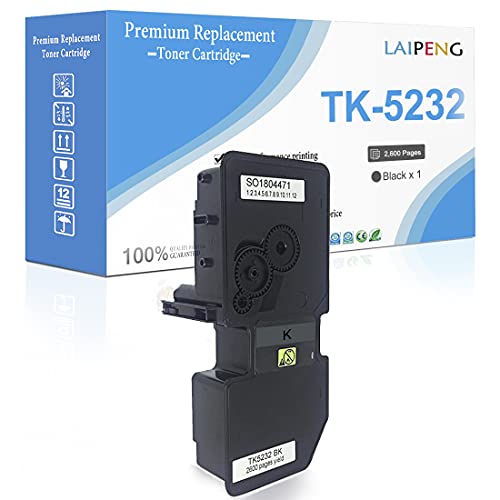 LAIPENG Compatible Toner Cartridge for Kyocera TK5232 Tk 5232 TK-5232 Black 2600 Pages for Kyocera ECOSYS P5021cdn P5021cdw M5521cdn M5521cdw Laser Printers