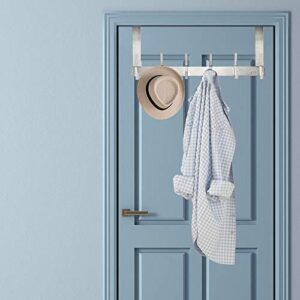 STZZ Over The Door Hook,Stainless Steel Heavy-Duty 12 Hooks Organizer Rack for Coats,Robes,Hats,Clothes,Bathroom Hanging Towels Rack