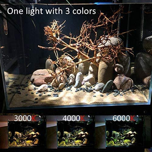 NILIPAL LED Aquarium Light - Freshwater Fish Tank Light Vivarium Terrarium Spotlight 3 Colors 3000K 4000K 6000K Cool Warm White for Planted Fish Tank (3 Colors)