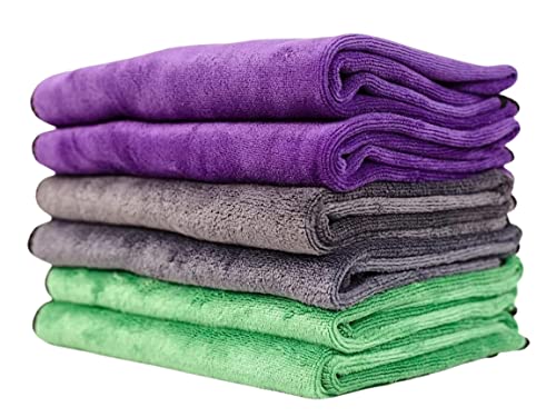 Microfiber Towels PAKS 16" x 24" Large Absorbant Microfiber Chamois - Premium Pack of 3 XL Towels - Detailing Towels Car Wash Rags, Scratch-Free, Lint-Free, XL Drying Towels for Cars, Home, Windows