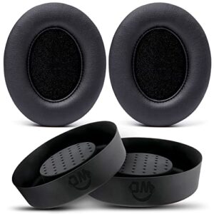 wc earpads and sweatz protective ear covers compatible with beats studio 2 & 3, wired and wireless | not for beats solo | black & black
