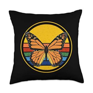 outspoken cool shirt plant milkweed monarch butterflies throw pillow, 18x18, multicolor