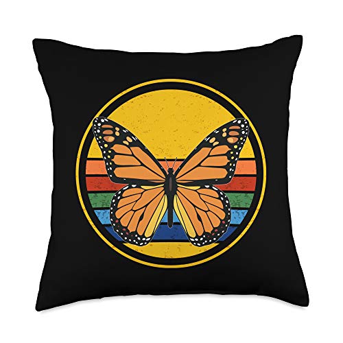 Outspoken Cool Shirt Plant Milkweed Monarch Butterflies Throw Pillow, 18x18, Multicolor