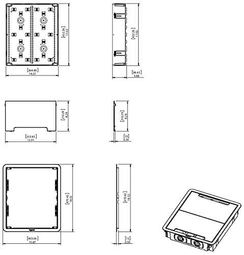 Legrand - OnQ 17 Inch Structured Media Enclosure, Electrical Box, Cable Management Box Dual Purpose In Wall Enclosure for TV Device Storage and Media Distribution, Recessed Media Box, White, ENP1700NA