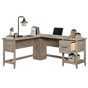 Sauder Summit Station L-Desk, L: 58.66" x W: 66.46" x H: 29.02", Laurel Oak finish