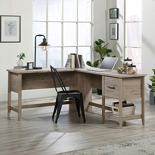 Sauder Summit Station L-Desk, L: 58.66" x W: 66.46" x H: 29.02", Laurel Oak finish