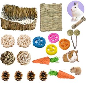 pstardmoon bunny grass bed-hand made edible natural grass hideaway comfortable playhouse for rabbits, guinea pigs and small animals to play,sleep and eat(style1)