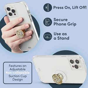 Case-Mate - Minis - Phone Grip - Cell Phone Holder - Suction Cup Cell Phone Stand [Removable for Wireless Charging] for iPhone 14 Pro Max/ 13 Pro Max/ 12 Pro Max/ S23 Ultra/Pixel 7 - Twinkle Gold