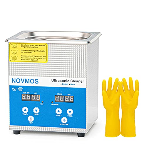 Ultrasonic Cleaner - NOVMOS 2L ultrasonic Jewelry Cleaner,ultrasonic Parts Cleaner,Sonic Cleaner with Digital Timer and Heater for Cleaning Denture,Jewelry,Carburetor,Lab,Dental Tool,Eyeglasses