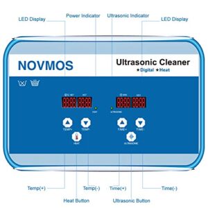 Ultrasonic Cleaner - NOVMOS 2L ultrasonic Jewelry Cleaner,ultrasonic Parts Cleaner,Sonic Cleaner with Digital Timer and Heater for Cleaning Denture,Jewelry,Carburetor,Lab,Dental Tool,Eyeglasses