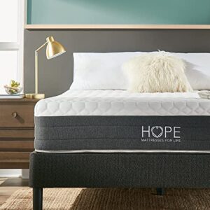 12" dreamzone cooling hybrid, ultra-high density gel memory foam, breathable, okeo-tex & certipur us certified materials/bed in a box/full-size mattress by hope