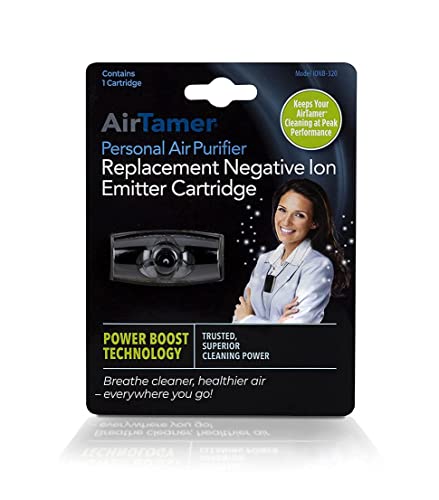 AirTamer Personal Air Purifier Replacement Negative Ion Emitter Cartridge - Made for AirTamer Model A320 (Black)