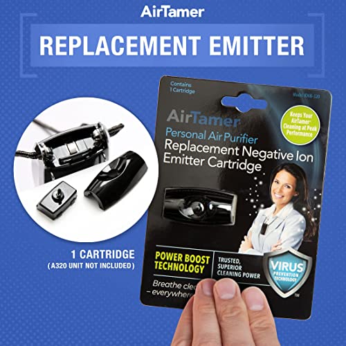 AirTamer Personal Air Purifier Replacement Negative Ion Emitter Cartridge - Made for AirTamer Model A320 (Black)