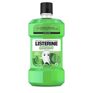 listerine smart rinse kids fluoride anticavity mouthwash, mint shield flavor, 500 ml