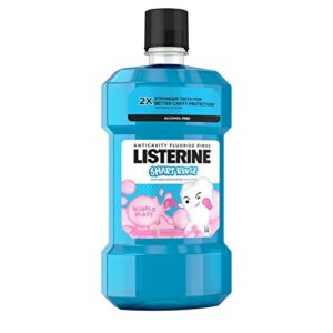 Listerine Smart Rinse Kids Fluoride Anticavity Mouthwash, Bubble Blast Flavor, 500 mL (Pack of 2)