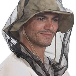 Bug Head Net Mesh - Bug Face Netting for Hats - Insect Net Mask Cover from Gnats, No-See-Ums & Midges with Extra Fine Fly Screen Holes - Outdoor Protection for Men & Women