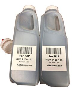 aaa toner refill kit for kip 7100 toner kip 7100, sup7100-103 (300g x 2) (black, 2-pack)
