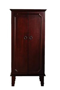 hives and honey cabby fully locking jewelry cabinet, cherry