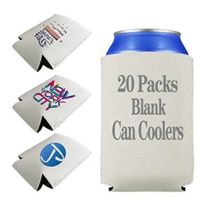 20pack can coolers drink coolers sublimation blanks diy custom cooler for cans and bottles,perfect for bbq,weddings,parties white heat-goo