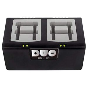 duo 4-bay battery charger compatible with cisco 8821 and 7925 batteries. power supply included