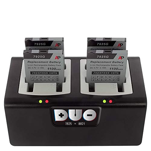 Duo 4-Bay Battery Charger Compatible with Cisco 8821 and 7925 Batteries. Power Supply Included