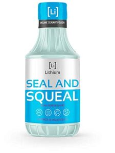 lithium seal and squeal paint sealant/polish - incredible shine and lasting protection - curable amino functional polymers fused with si02 ceramic nano technology -lasts for up to 12 months (16 oz)