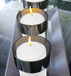 Hyoola White Pillar Candles 3x4 Inch - Unscented Pillar Candles - 6-Pack - European Made
