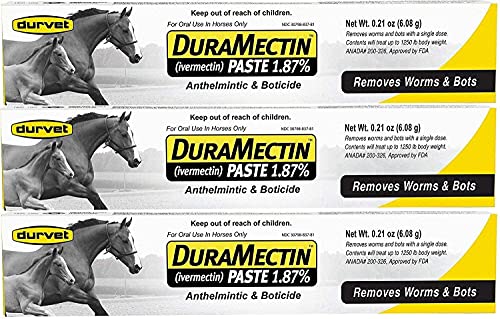 Durvet Duramectin Equine Wormer Paste - 3 Tubes