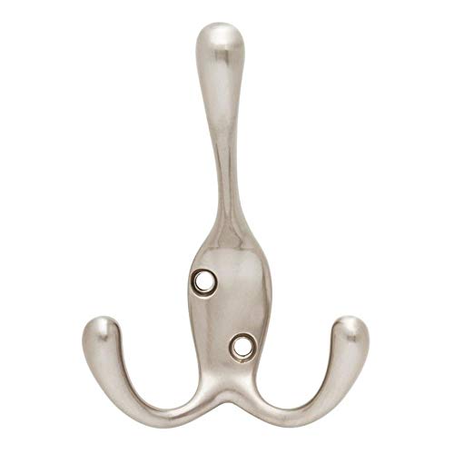 Liberty B13539V-SN Tri-Hook Robe Hat Coat Hook Satin Nickel Finish 3 Pack