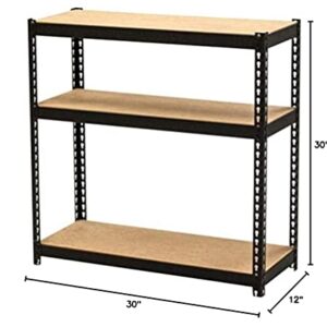 Lorell Narrow Steel Shelving Storage Rack, Black