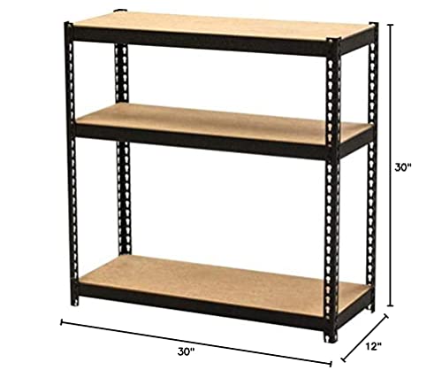 Lorell Narrow Steel Shelving Storage Rack, Black