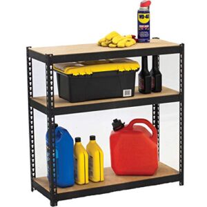 Lorell Narrow Steel Shelving Storage Rack, Black