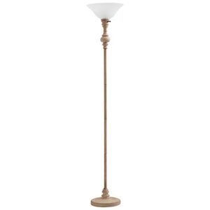 amazon brand – stone & beam vintage floor lamp, 71"h, whitewash wood