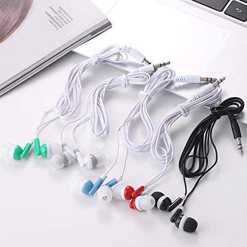 Hongzan 100 Pack Classroom Earbuds Headphones Bulk for School Kids Children, Wholesale Durable Earphones Class Set for Students (100 Mixed)