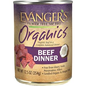 evanger's organics beef dinner for dogs 12.5 oz (pack of 12)